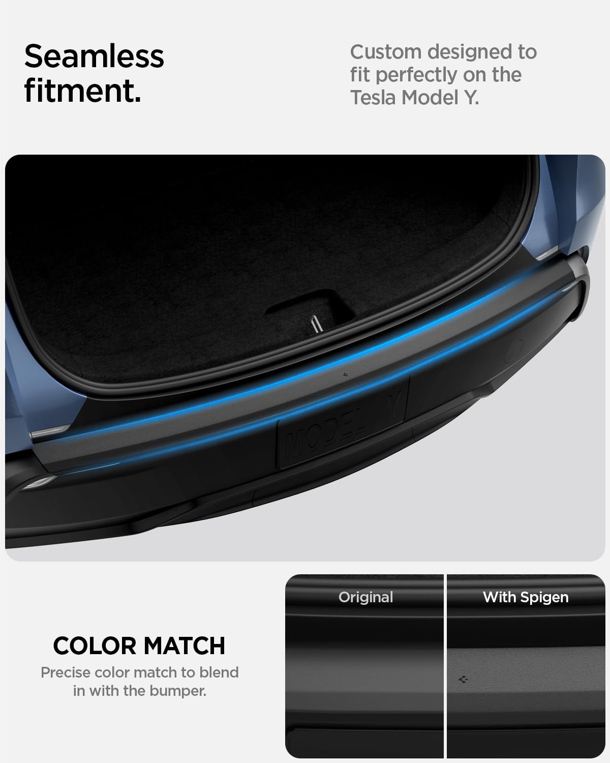 Spigen Tesla Model Y Juniper (Solo Premium & Performance 2025 2026) Protezione Paraurti Posteriore Progettato per Accessori Tesla Model Y Juniper