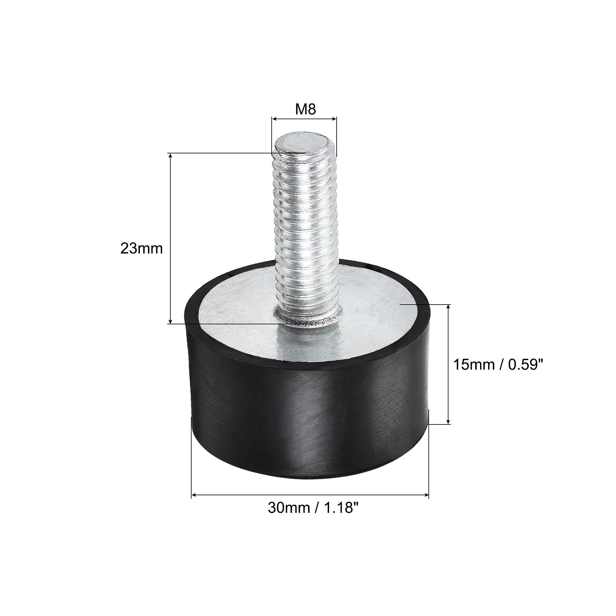 Sim Rig 4-Pack M8 Rubber Anti-Vibration Mounts - Threaded Stud ...