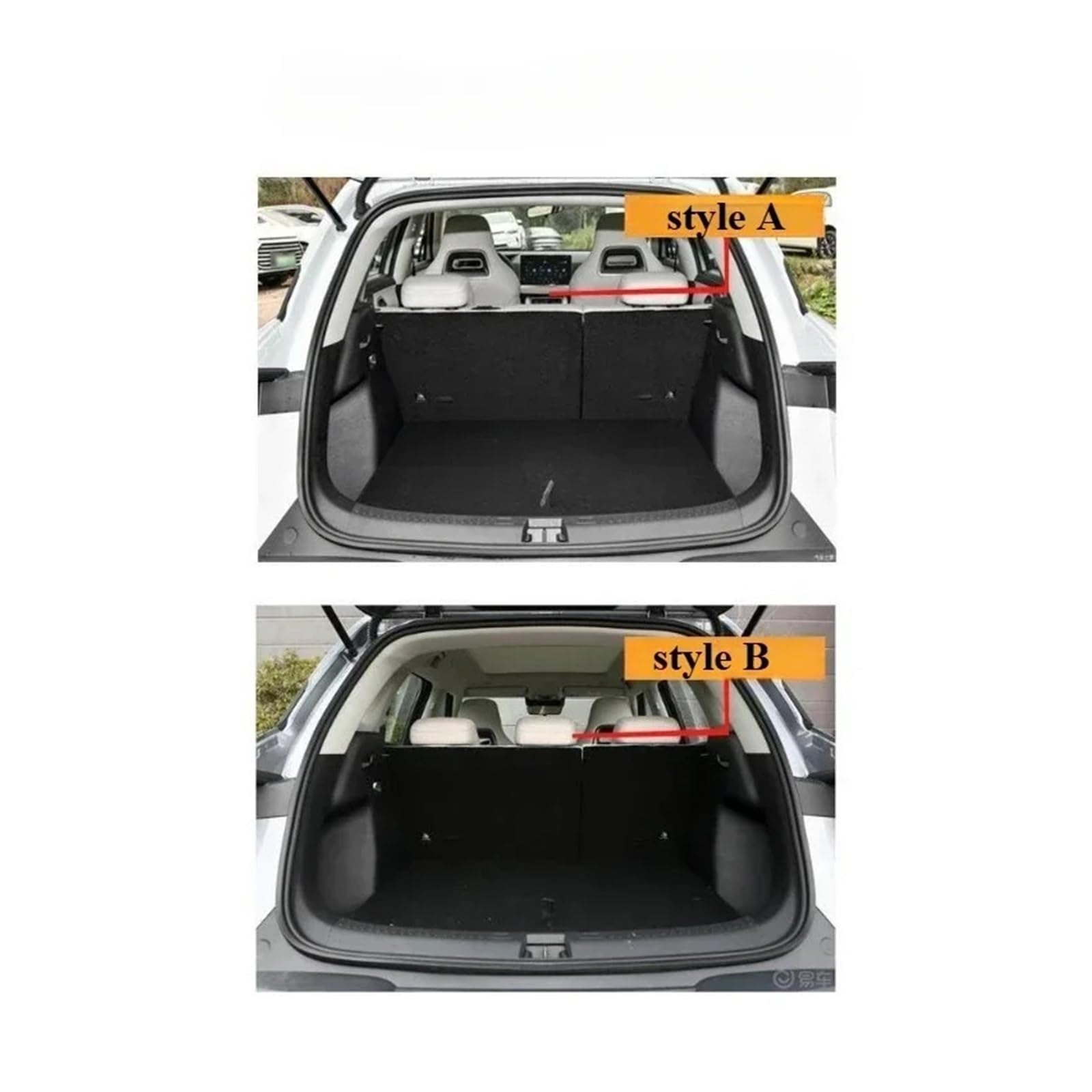 Kofferraumwanne Für BYD Für Yuan UP Für Yuan Für Pro Für ATTO 2 2024 2025 Hinten Sitz Rückenlehne Schutz Pad Stamm Matte Anti-Kick Pad Kofferraumschutz(Backing Cushion,Three Rear headrests)