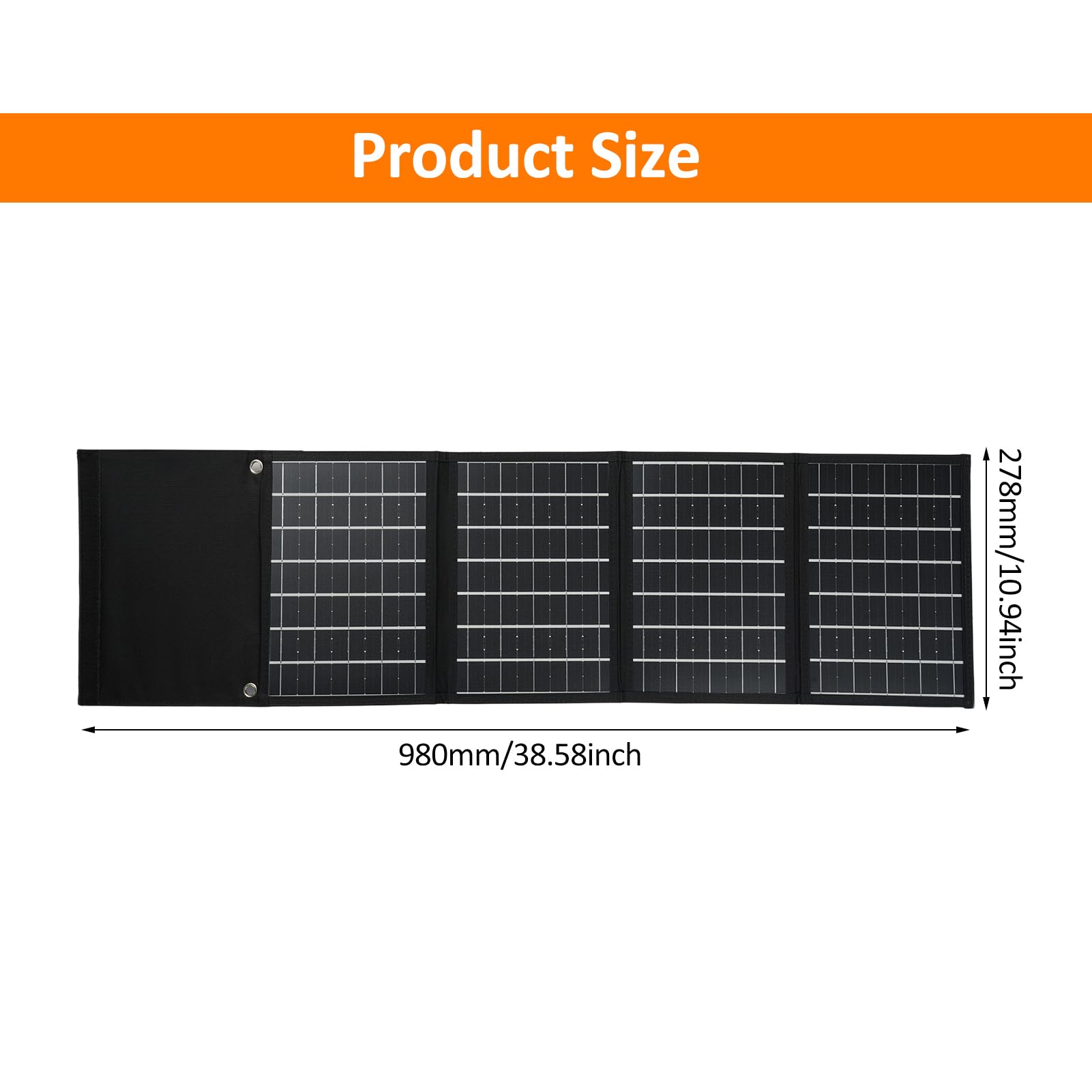 4-Fold 30W Solar Panel Folding Bag Dual USB+DC Output Solar Charger Portable Foldable Solar Charging Device Outdoor Portable Power Supply for Outdoor Hiking Climbing Camping Picnic