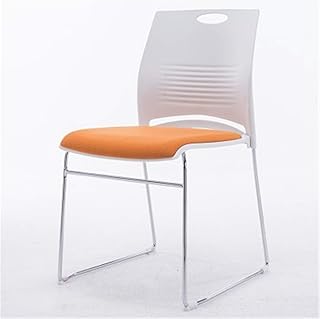 Zhengowen Silla Plegable Silla De Entrenamiento Sala De Conferencias Sillón De Apilamiento Silla Moderna Silla Silla de Formación para el Trabajo (Color : Orange, Size : One Size)