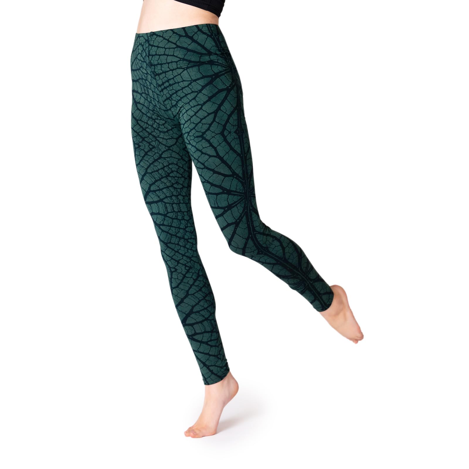 Panasiam Women's Petrol Leggings Leaves, M