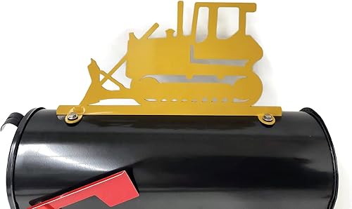 Vista 76 de Hobby, Recreation and Career Style Metal Powder Coated Mailbox Topper (Excavator, Matte Black) Negro mate,Dark Yellow,Blue,Copper,Gris-oscuro,Gloss