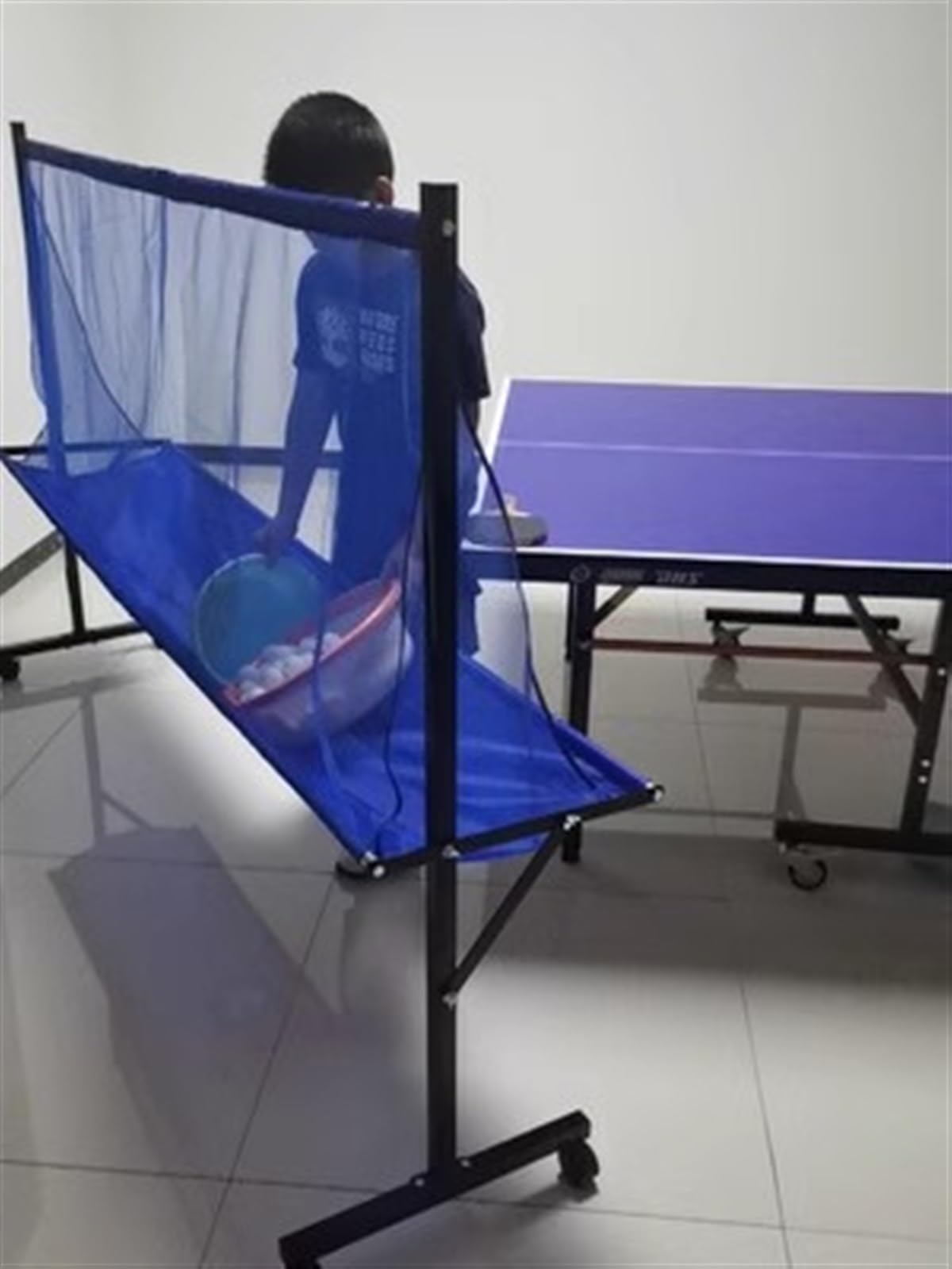Red rodante para atrapar pelotas de ping-pong, accesorios de práctica de ping-pong para interiores y exteriores, herramienta de entrenamiento para ejercicios con varias pelotas, fácil de montar