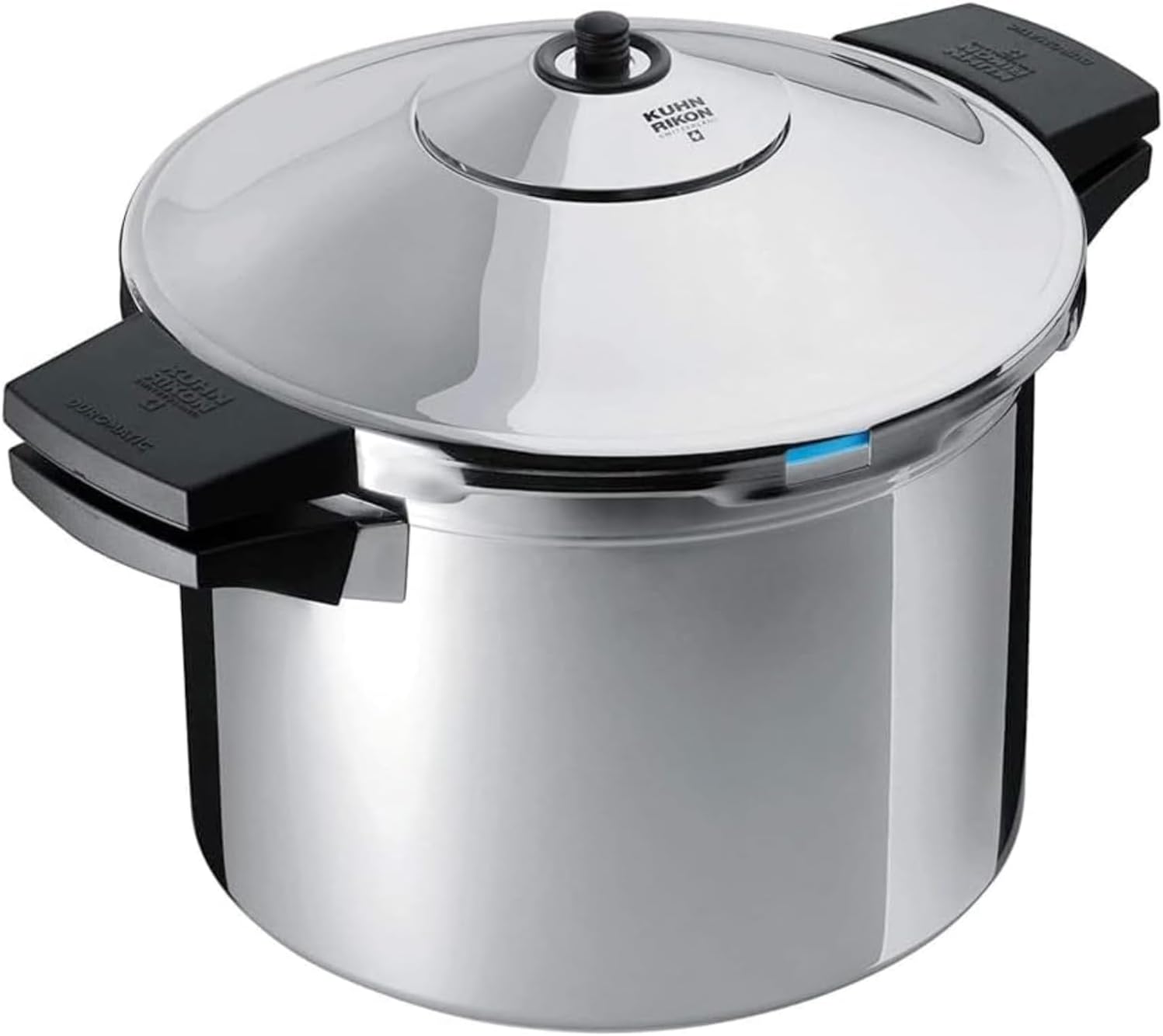 Pressure Cooker Duromatic Inox 6L/24cm Food Steamer with Side Grips. Multi Cooker Hotpot with Auto Lock Lid. Stainless Steel Pot. Instant Cook Pot – 10 Year Kuhn Rikon Cookware Guarantee