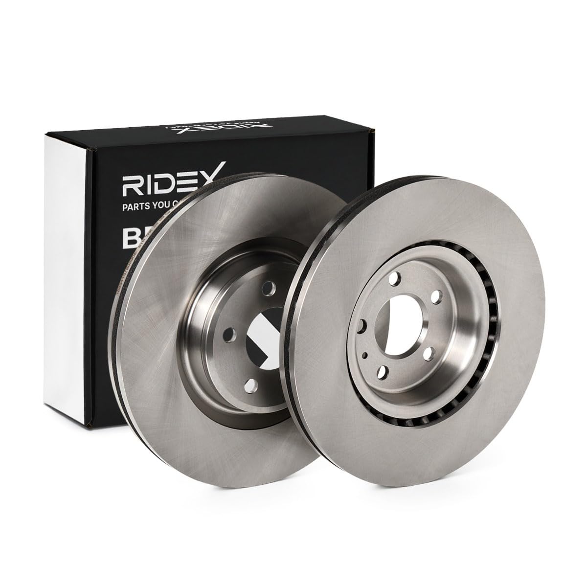RIDEX 82B0796 2x Disco de freno Delantero sin tornillos Compatible con AUDI A4 B8 Avant 8K5
