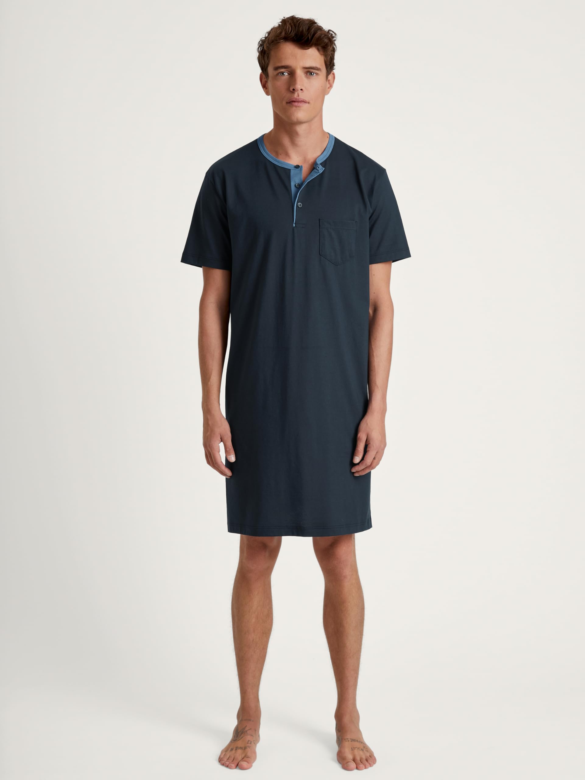 Calida Relax Essentials Maglia Lunga da Notte Uomo (Pacco da 1)