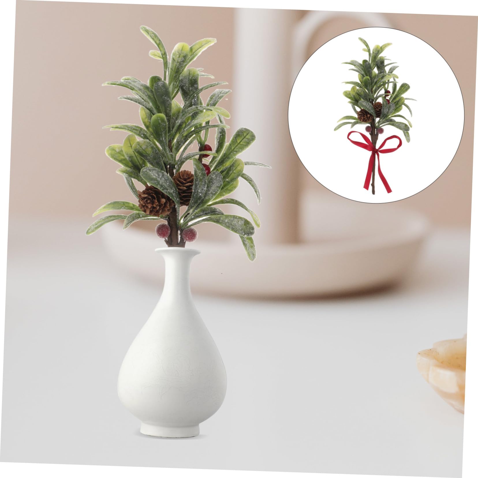 5stücke Künstlicher Weihnachtszweig Mit Roten Beeren Dekorative Xmas Vase Deko Für Festliche Anlässe Und Gemütliche Wohnatmosphäre Lange Künstliche Zweige Für Heim Und