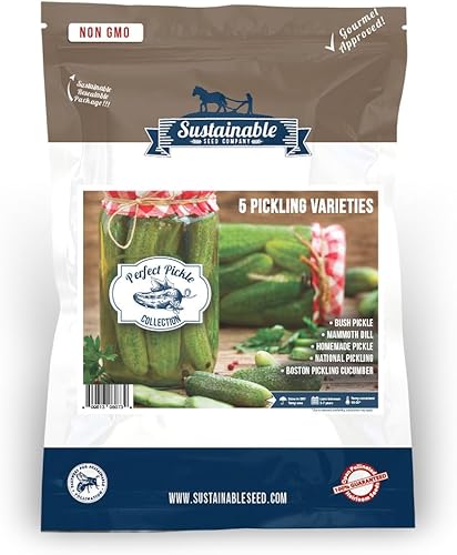 Miniatura 4 de Colección Perfect Pickle Seed  5 variedades de semillas de pepinos y eneldo de reliquia sin OMG  Pickling Boston, pepinillo de arbusto, pepinillo