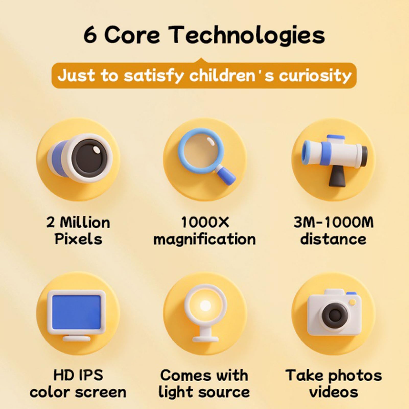 Microscopio per Bambini Giocattoli Scientifici Ricaricabili per Attività | Microscopio Tascabile Mini con Fotocamera Manuale Per Bambini Ragazzi Regali Compleanno