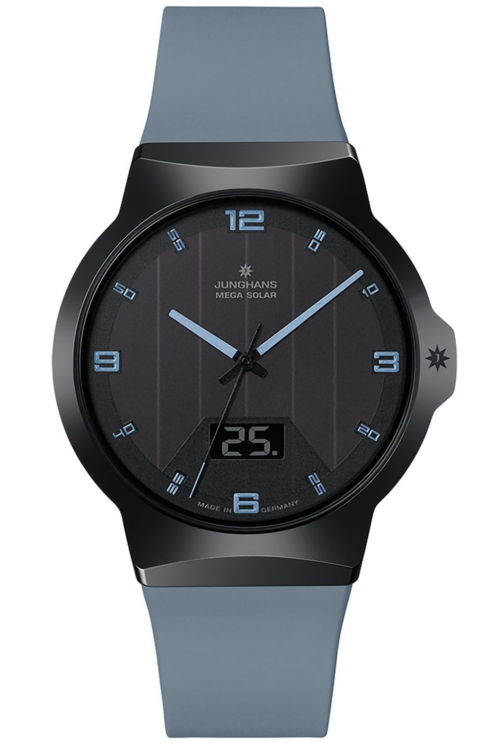 JUNGHANS Funk-Solar Herrenuhr Force Mega Solar Eisgrau 18/1401.00