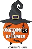 Generic Wooden Pumpkin Shape Halloween Countdown Calendar – Festive Countdown Centerpiece