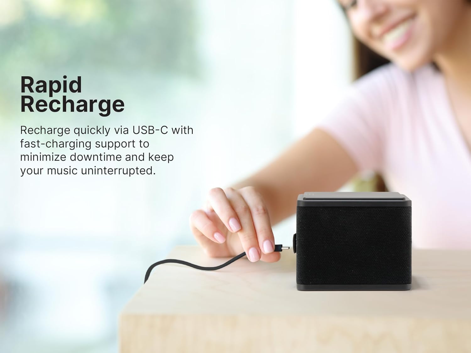 Emerson EAS-3006-BK Sound Blox – Wireless Magnetic Stackable Bluetooth Speakers, Instant Connect, Multi-Room Audio, USB-C Charging, Built-in Subwoofer - Image 8