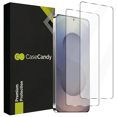 Casecandy® - (Pack 2 Tempered Glass Screen Protector for Samsung S25 Ultra 5G | Edge to Edge Tempered Glass Screen Guard for Galaxy S25 Ultra – HD/Fingerprint Working/9H