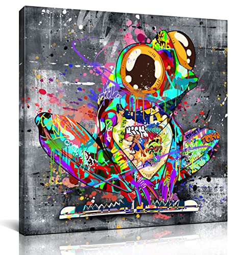 Sixttart Frog Wall-Art - Graffiti Wall Art For Bedroom - Abstract Art Wall Decor Ready To Hang Size 20" X 20" #TOP7