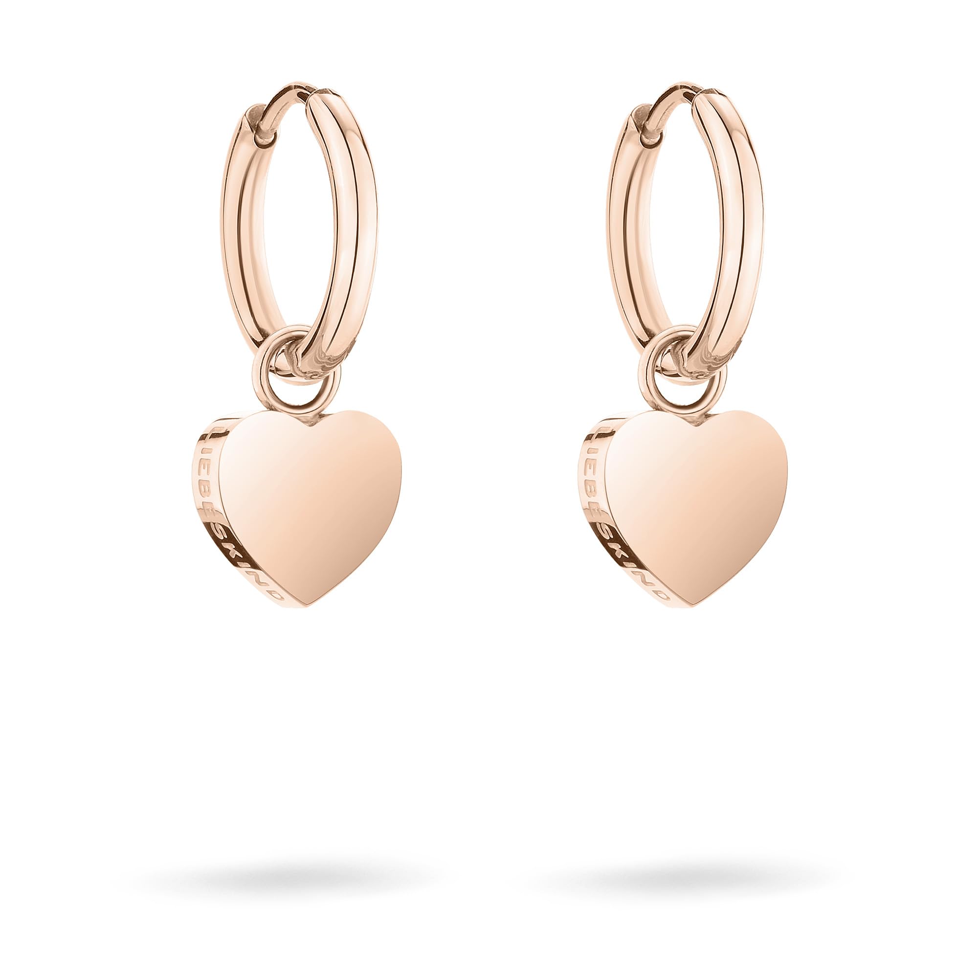 Liebeskind Berlin Ladies Hoop Earrings LJ-1784-E-11 in Stainless Steel IP Rose Gold