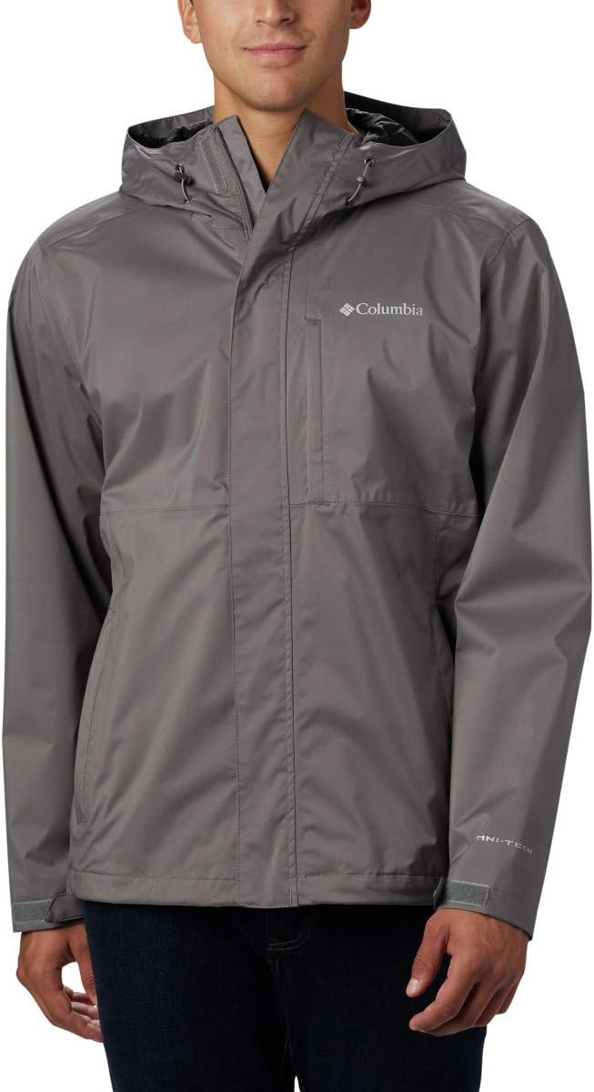 Columbia Men's Cabot Trail Rain Jacket City Grey Medium