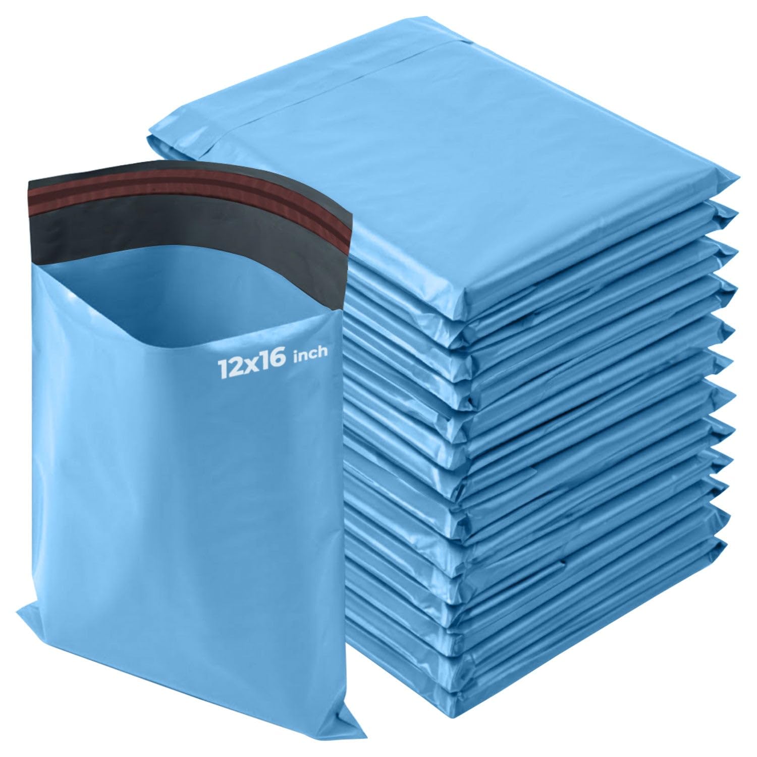 iSOUL Poly Mailer Bags 12x16 Self-Seal, Shipping Envelopes Strong, Waterproof, Tamper-Proof Polythene Packaging for Clothes, Bedding & Parcel Bag Shipping Post Bag Envelopes 50 Pack Blue