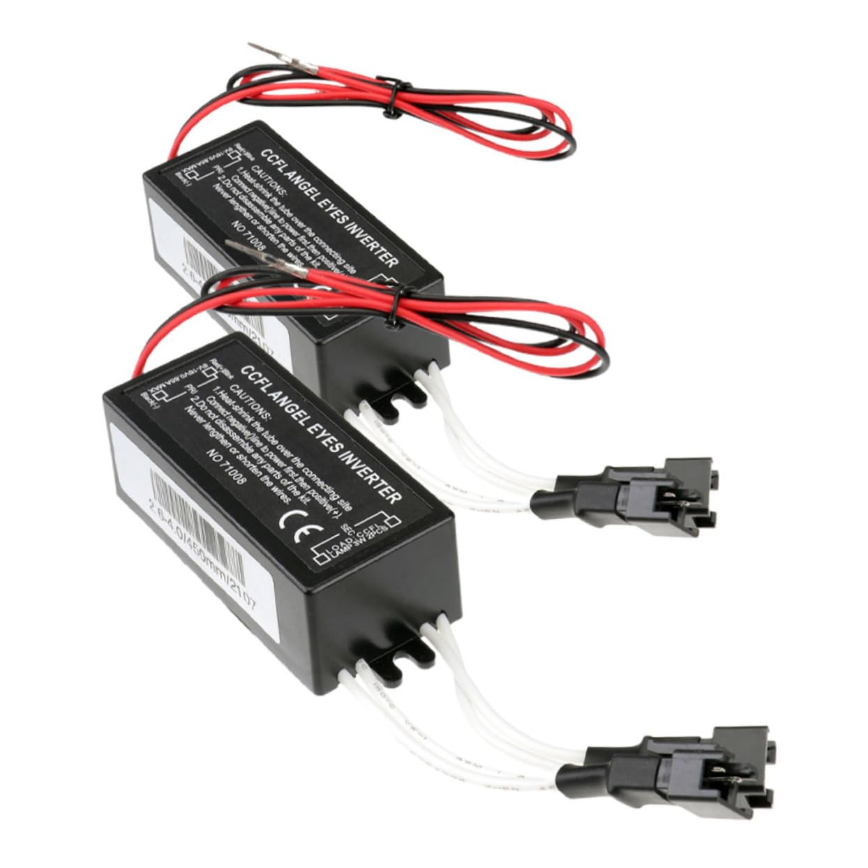 Inversor de Corriente para Coche 12 V Negro, 2 Piezas