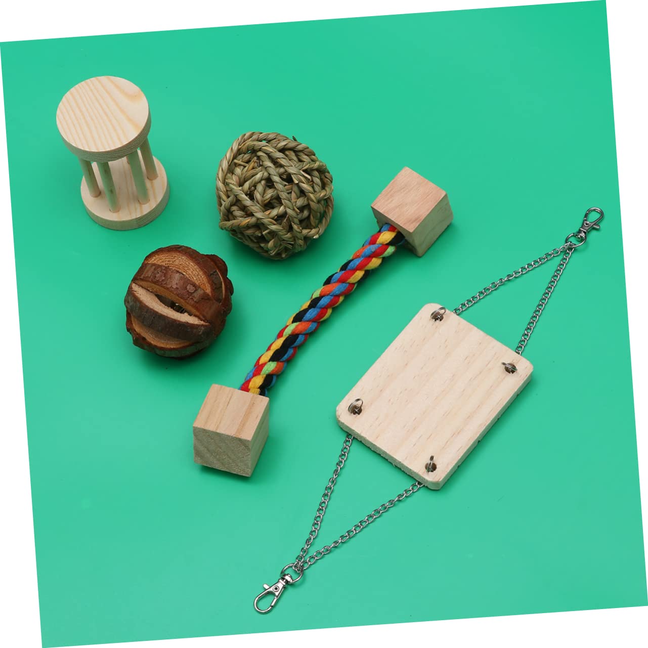 Amosfun 2sätze Hamster Spielzeugset Teiliges Holzspielzeug Für Nager Kauspielzeug Zur Zahnpflege Unterhaltsames Und Lehrreiches Zubehör Für Hamster Und Kleintiere Für Käfige Und