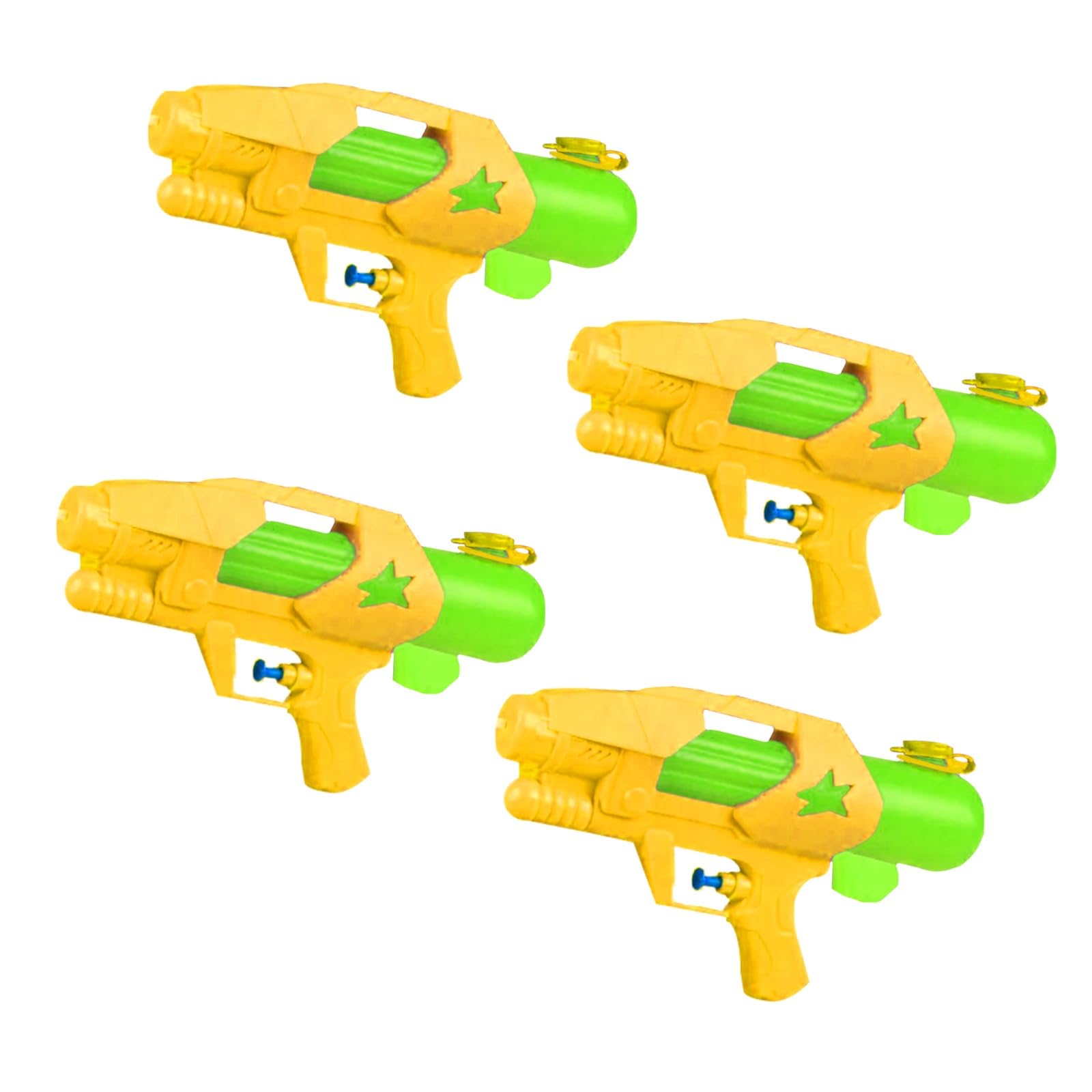 SDMAX Water Gun Toy, Durable Construction, Easy Grip, Portable, Soft Handling, Increase Love for Physical and Water Sports, Yellow, (Pack of 4)