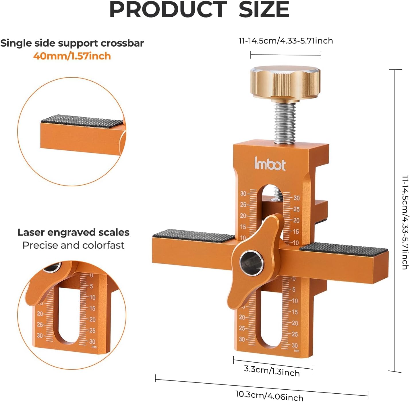 Imbot Cabinet Door Installation Positioner for quick and accurate setup，Easily Adjustable Aluminium Alloy Versatile Cabinet Door Positioning Tool for Installing Frameless or Face Frame Cabinet Doors