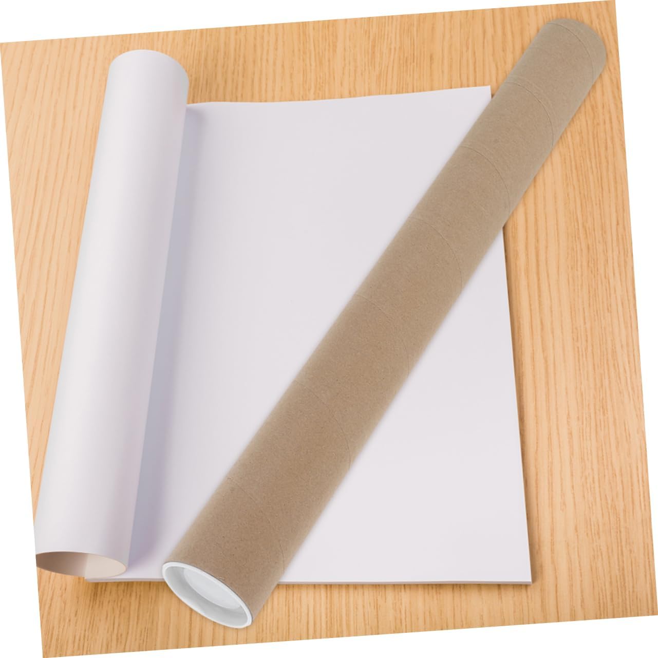 Poster Mailing Tubes with Caps 4pcs Kraft Paper Heavy-duty