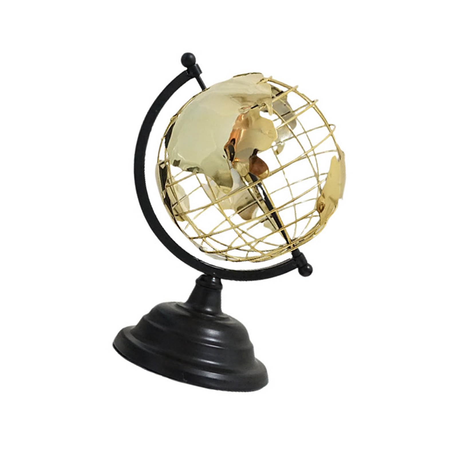 Earth Sphere With Gold Trim And Exposeds Wire Detailing World Globes