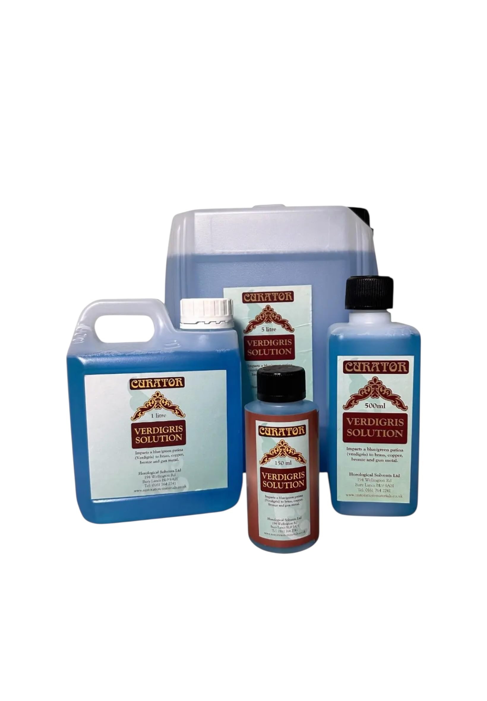Priory Polishes Curator Verdigris Solution for Copper, Bronze and Brass (1 Litre)