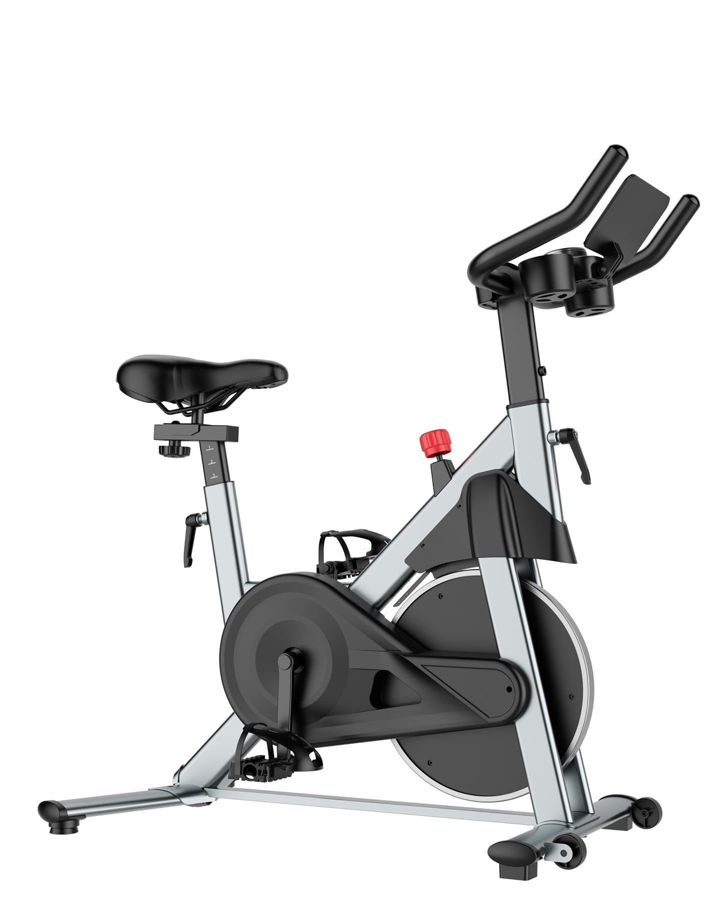Superun Home Exercise Bike - Spin Bike with Adjustable Magnetic Resistance Features LCD Display, Cycle Exercise Machine 300 LBS Capacity Ideal for Indoor Workouts