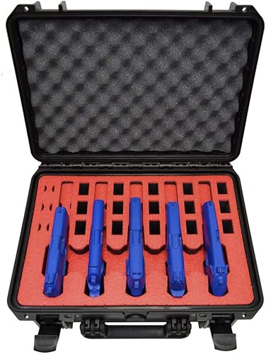 Miniatura 8 de Estuche para pistola de 5 pistolas 18 cargadores Doro con inserto de espuma MyCaseBuilder personalizado, impermeable, resistente, soporte táctico