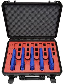 5 Pistol 18 Magazine Doro Gun Case with Custom MyCaseBuilder Foam Insert - Waterproof, Heavy Duty - Tactical Firearms and Ammunition Holder, 18 x 14 x 7 Inches