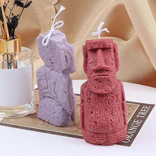 Miniatura 7 de Didiseaon Moldes para velas de estatua de isla de Pascua moldes de silicona para velas de bricolaje moldes de resina epoxi moldes de jabón para cera