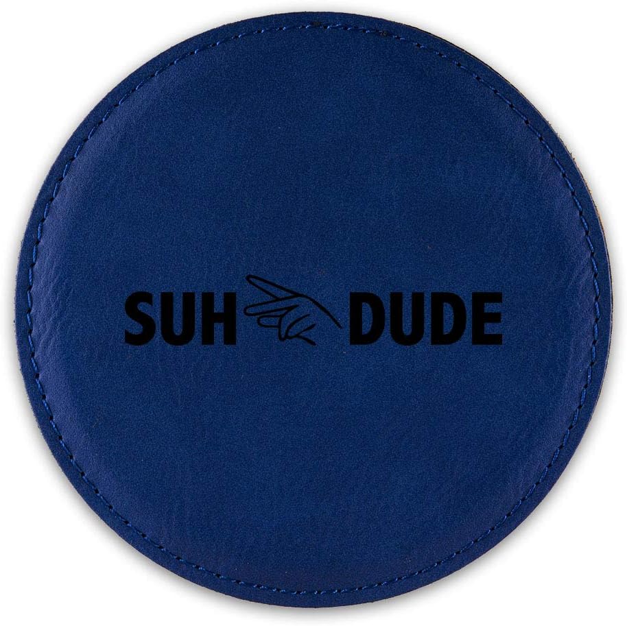 Suh Dude Drink Coaster Leatherette Round Coasters JDM Stance saily Drift cambergang - Blue - One Coaster