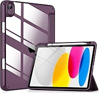 Vista 13 de VIKESI Funda para iPad de 10ª generación 2022, funda de 10.9 pulgadas con parte trasera transparente transparente y cubierta de marco de TPU a