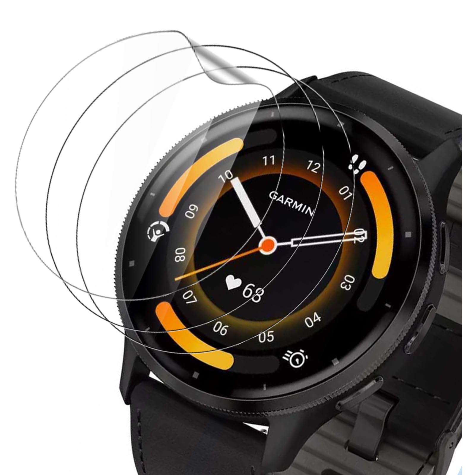 KUSINHOKA 3 Pack Screen Protector Compatible with Garmin Venu 3,HD Clear Scratch Resistant Bubble Free Easy Installation，Ultra Thin TPU Full Coverage Flexible Soft Film