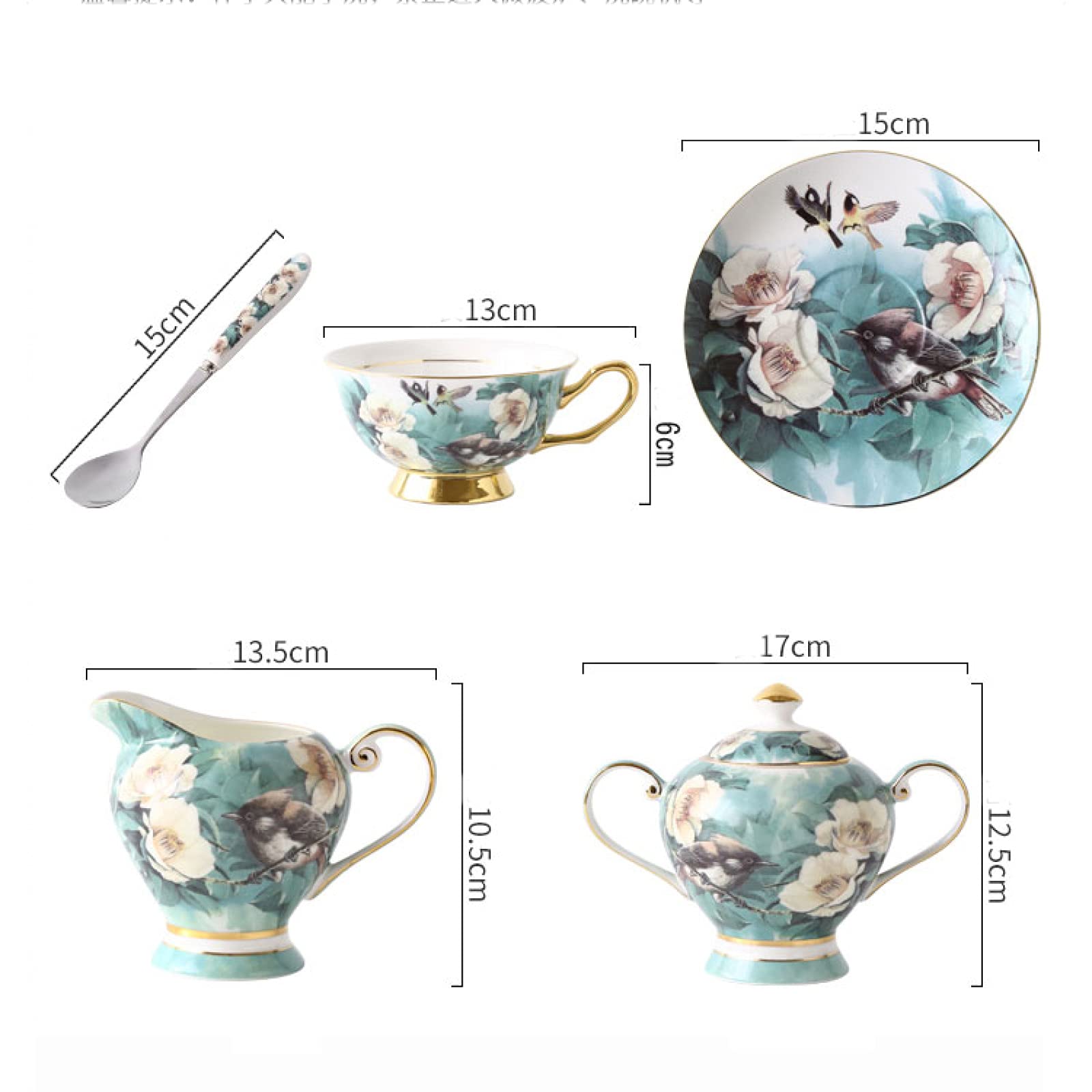 zestaw do herbaty, 21 sztuk brytyjskich porcelanowych zestawów do herbaty, zabytkowe kwiaty zestaw kawy z porcelany kostnej, podwieczorku serwis weselnej dla dorosłych