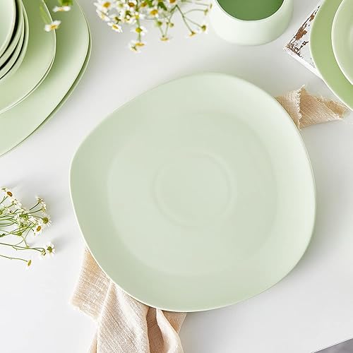 Miniatura 4 de Stone Lain Delilah - Juego de platos llanos de 6 piezas, porcelana, verde lima