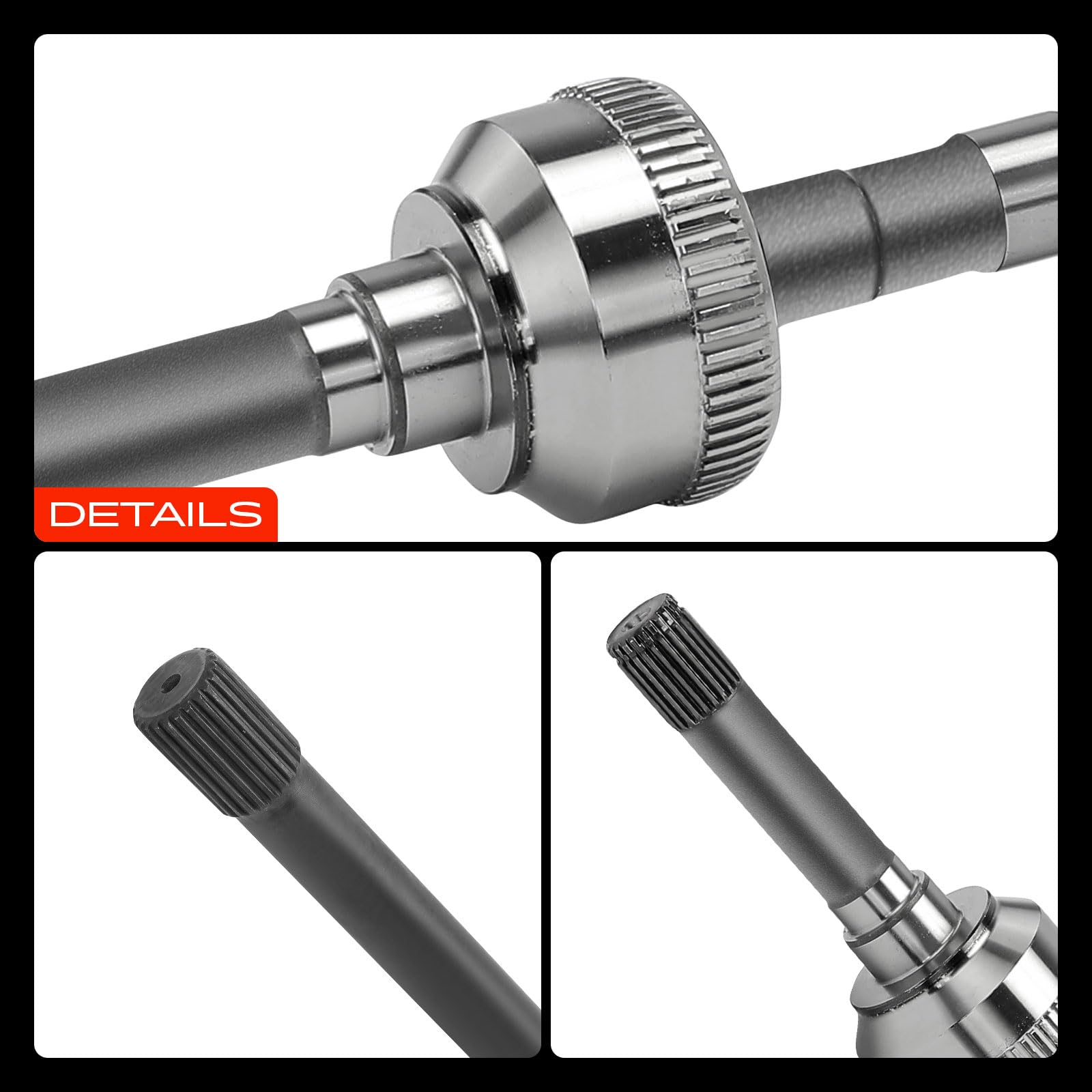 Frankberg Eje motriz Eje de transmisión MT con ABS ring Eje delantero Izquierda Compatible con Defender Cabrio L316 Defender Pick-up L316 Defender Station Wagon L316 Replace# TDB500290