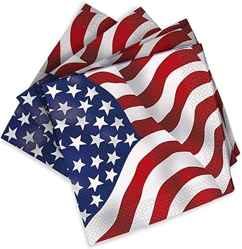 Unique American Flag Beverage Napkins