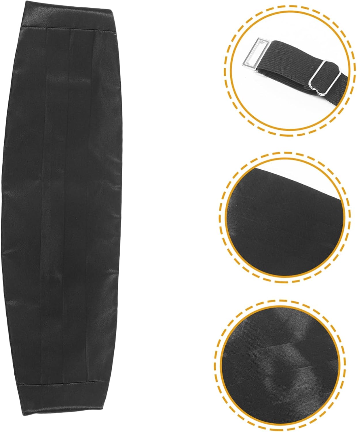 Men's Cummerbund Tuxedo Girdle for Formal Events Officer Cummerbund Waist Support