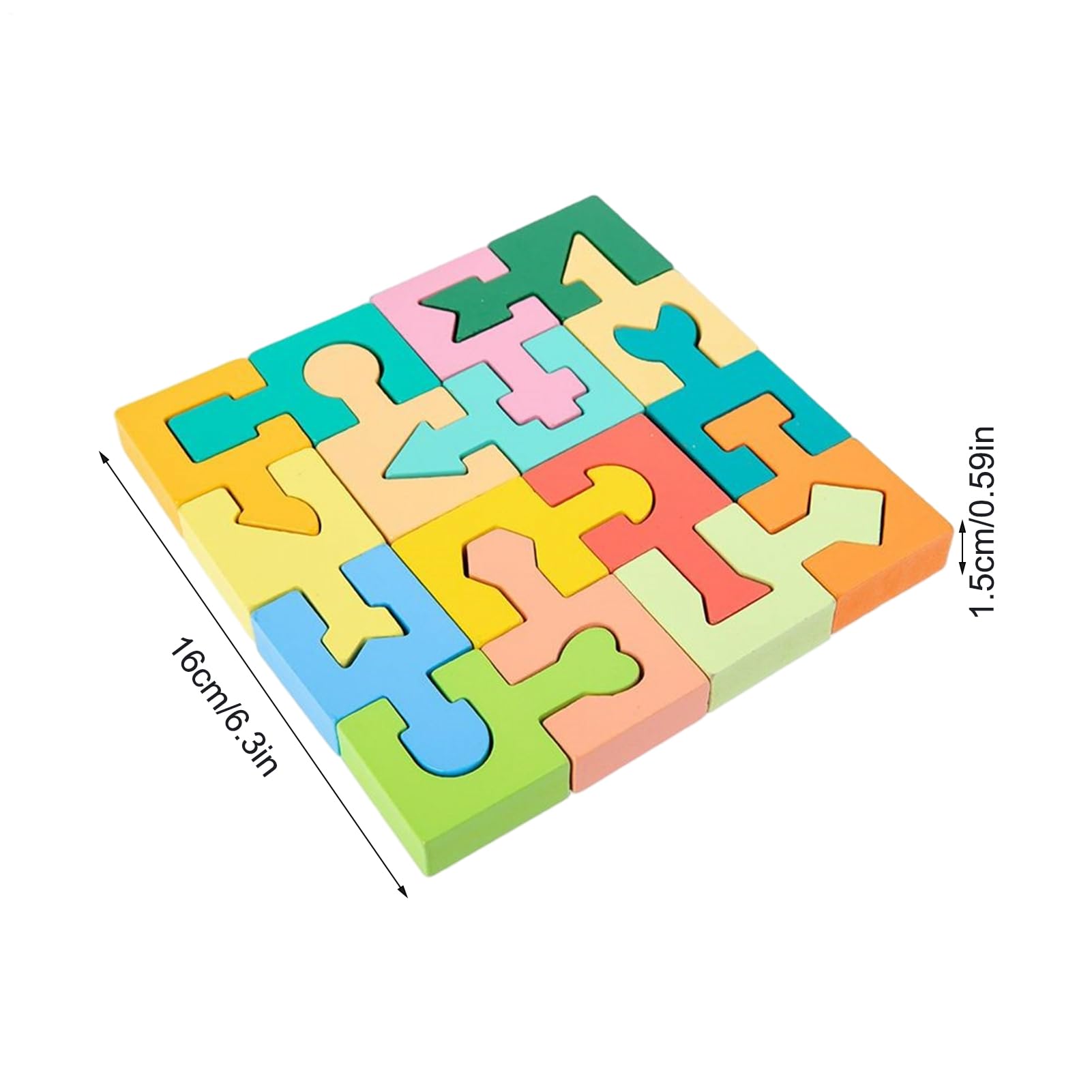 Rompecabezas educativo de madera magnética - Aprende colores y juguete de reconocimiento de formas - Juego preescolar para niños pequeños - Educación Montessori para niños