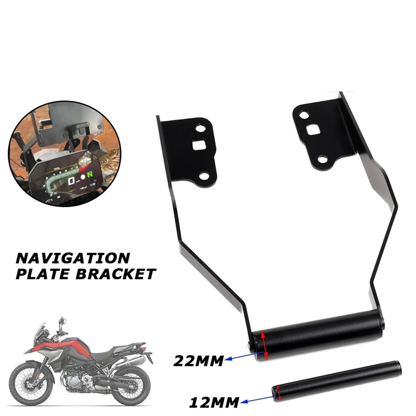 Staffa Navigatore Moto Per BMW F850GS F 850 ​​GS F 750 GS F750GS Supporto Per Piastra Navigazione GPS Per Smartphone Supporto Per Adattamento Manubrio Accessori Per Moto Supporto Cellulare Moto