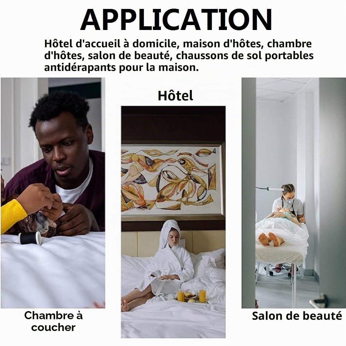 Kiuiom Slippers Hotel,Chausson Invites,SPA Pantoufles 4 Paires Pantoufles Hôtel en Peluche Pantoufle Intérieur Légères pour Femmes et Hommes pour Hôtels Spa Maison Voyage (4PC Gris2#)