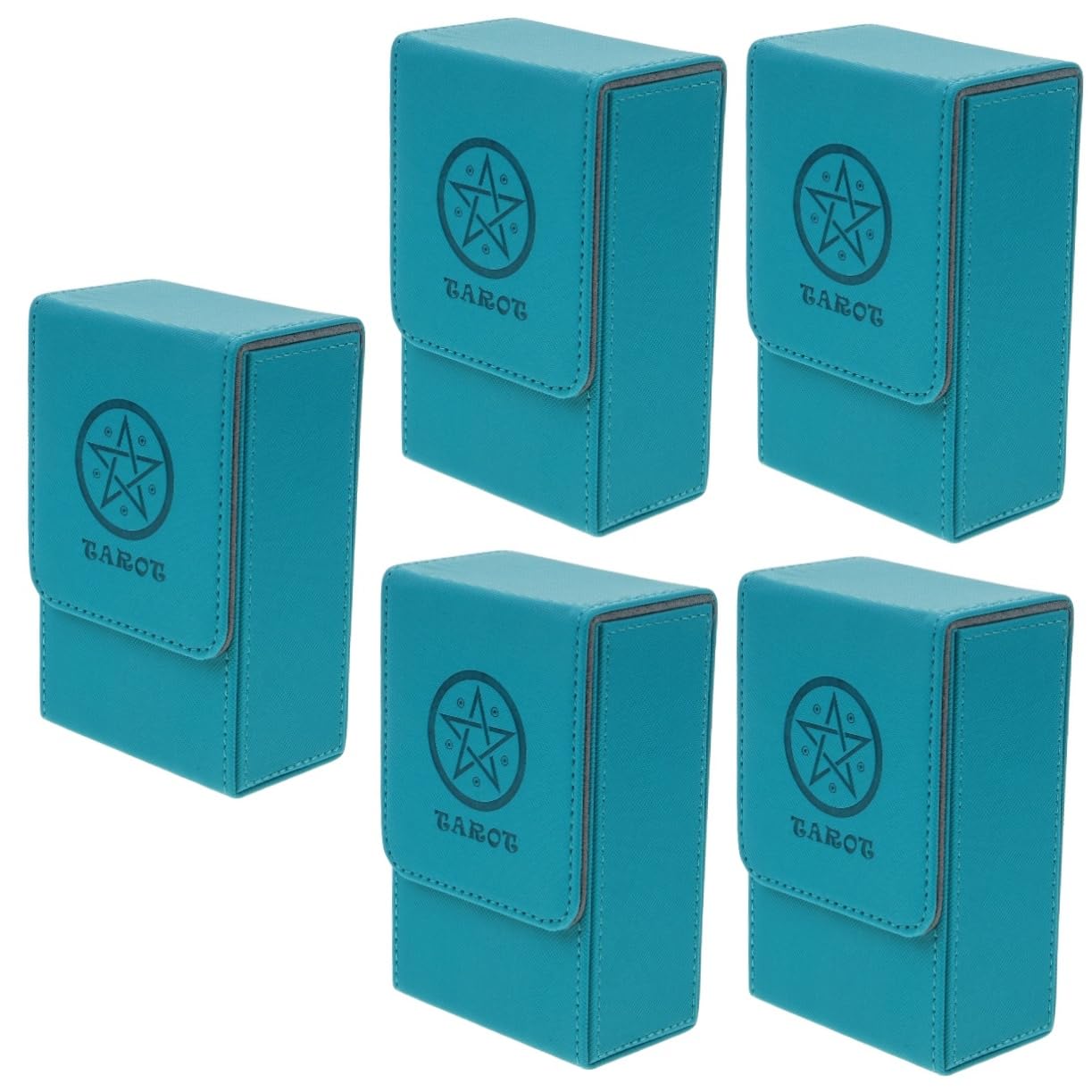 Scatola Porta-carte Dei Tarocchi Portatile Da 5 Pezzi in Materiale Pu Antigraffio Facile Da Pulire Custodia Multifunzionale Per Forniture Wiccan