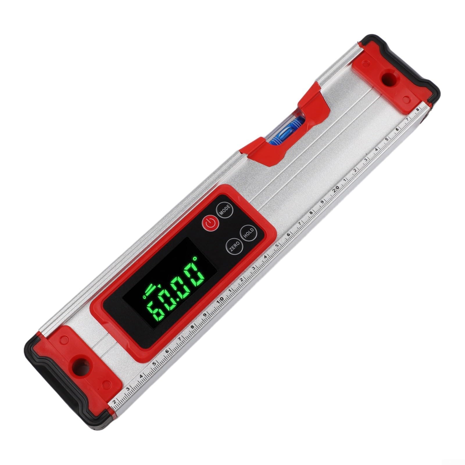 Inclinometro elettronico digitale in lega di alluminio con display retroilluminato, misuratore di pendenza per misurazione industriale, strumento impermeabile per misurazione inclinabile (300 mm)