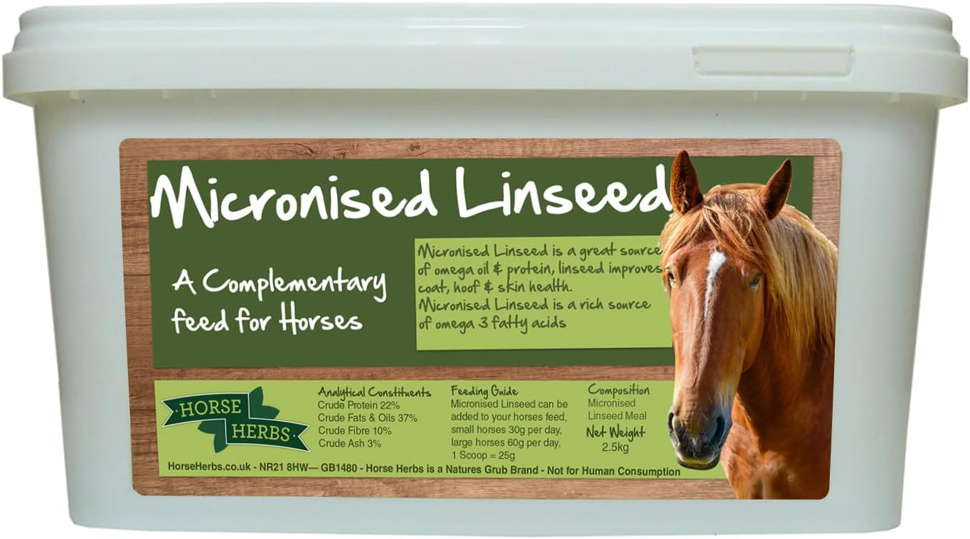 Horse Herbs Micronised Linseed Meal Feed Supplement for Horses