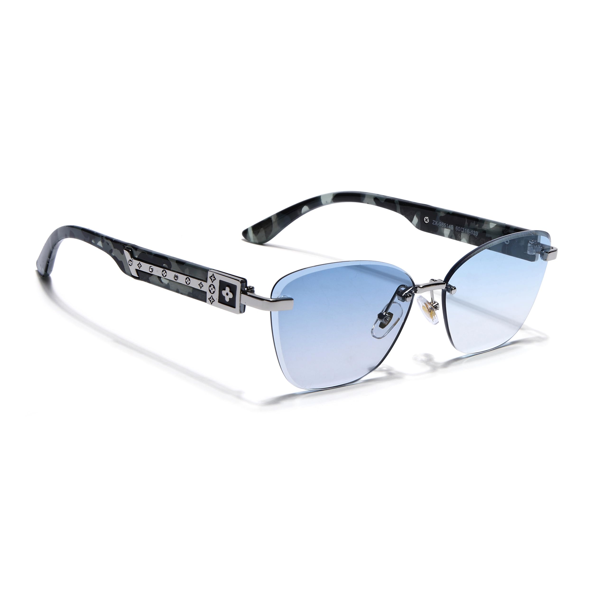 Buy Voyage Rimless Polarized Sunglasses for Men & Women (Blue