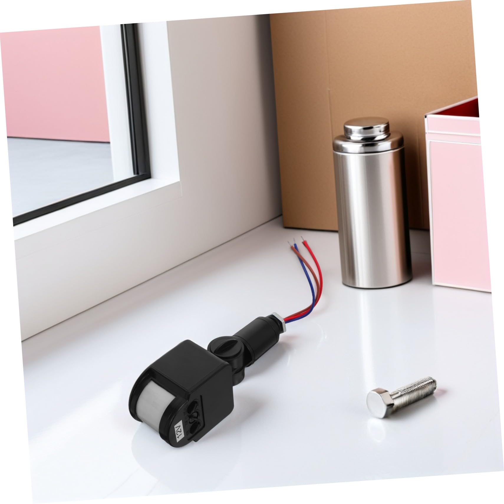 LIFKOME Sensor Infrarrojo de Movimiento con Detección Ajustable Ángulo Resistente al Agua Controlador para LED Función Día Noche para Iluminación Automática