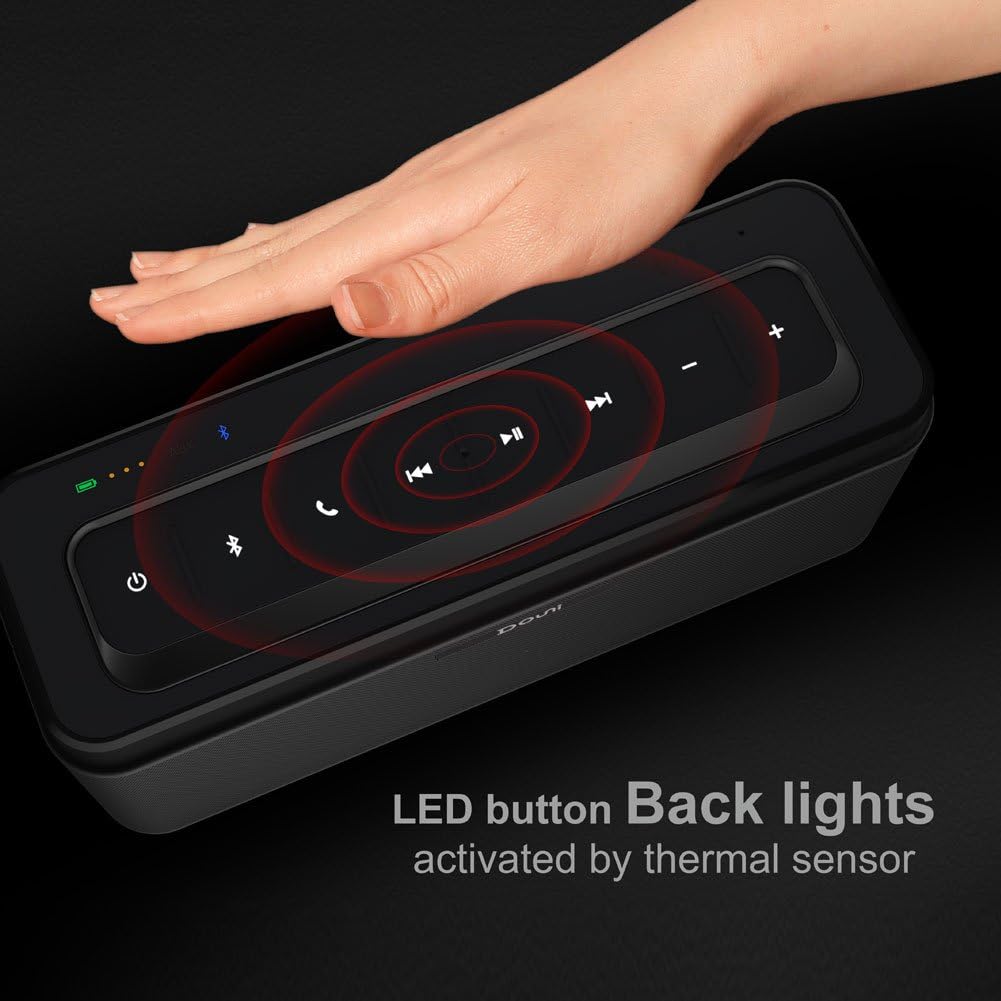 Amаzіng 🔥 DOUNI A5 25W Portable Wireless Bluetooth Speaker with Power Adapter,Deep Bass Stereo Sound,12H Playing Time,Support Hands Free Call, LED Backlighting,Power Bank,NFC for Outdoor Indoor TOP оƒƒERS DOUNI A5 25W Portable Wireless Bluetooth Speaker with Power Adapter,Deep Bass Stereo Sound,12H Playing Time,Support Hands Free Call, LED Backlighting,Power Bank,NFC for Outdoor Indoor